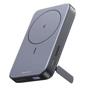 Power Bank Magnética 10000 mAh UGREEN 20 W carga rápida USB con soporte